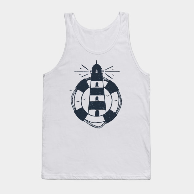 Lighthouse. Nautical Tank Top by SlothAstronaut